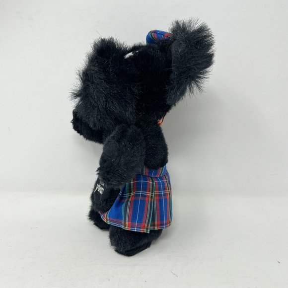 McToogal Black Scottie dog by Plaintalk Plush with Plaid Kilt & Hat I'm Yours 8" - Picture 3 of 7